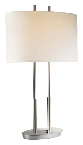 2-Light Table Lamp in Brushed Nickel