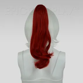 20" Dark Red Wavy Curly Ponytail Clipon