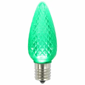 25PK - Vickerman C9 Faceted LED Green Twinkle Bulb 0.96W