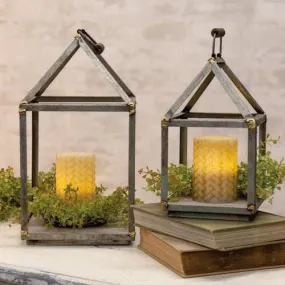 2/Set Antiqued Open Air Lanterns