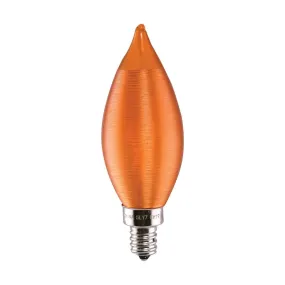 2W CA11 LED - Satin Spun Amber - Candelabra base - 2100K - 120V - Card