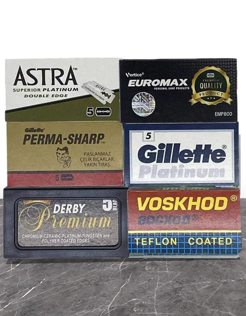 30 Safety Razor Blades from top manufacturers