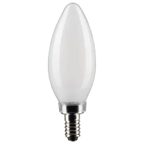 4W B11 LED - Frosted - Candelabra Base - 3000K - 350 Lumens - 120V - 2PK