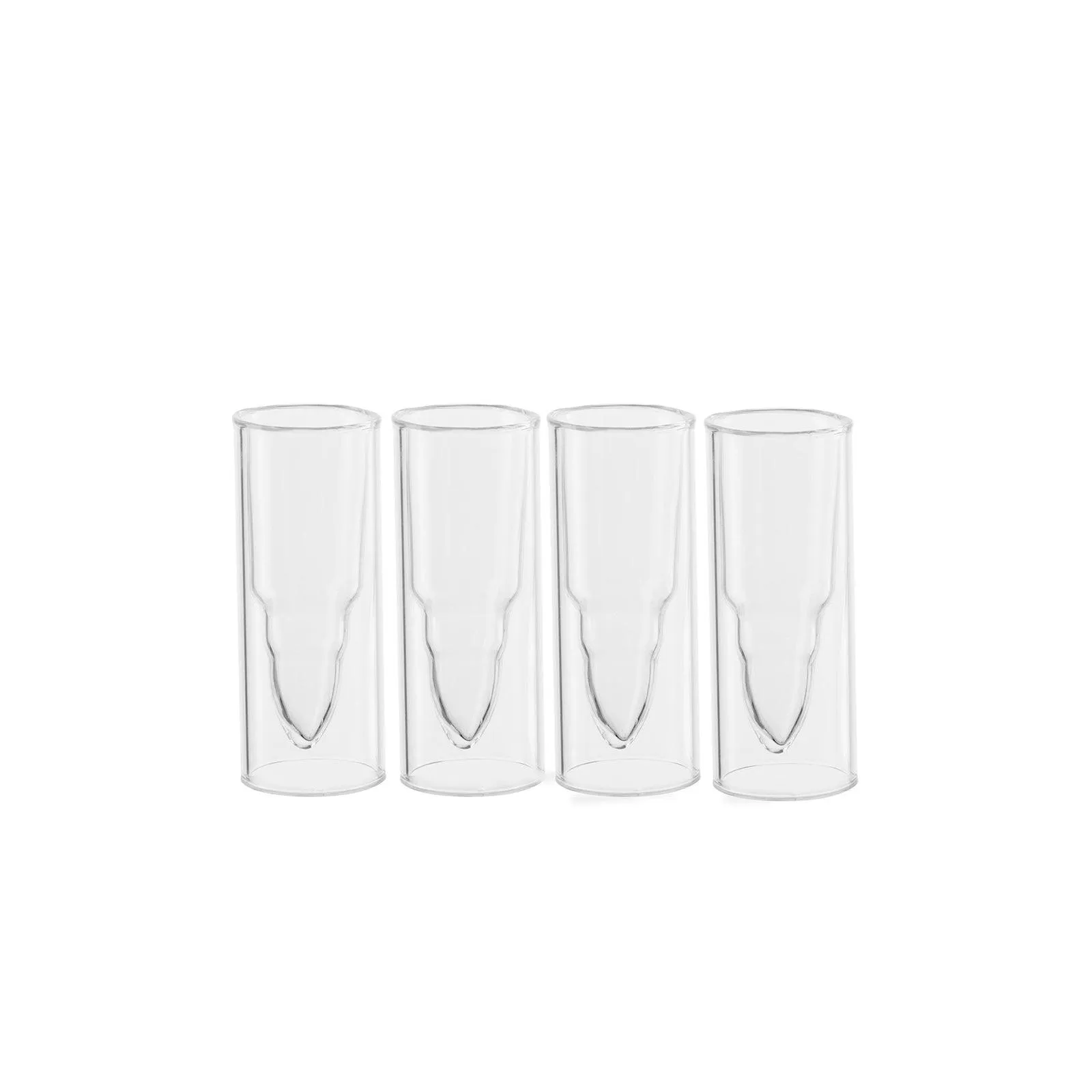 50 Caliber Shot Glasses Set - Set of 4 - Each holds 2 Ounces - Tactical Bullet Casings Shot Glasses by The Wine Savant by The Wine Savant