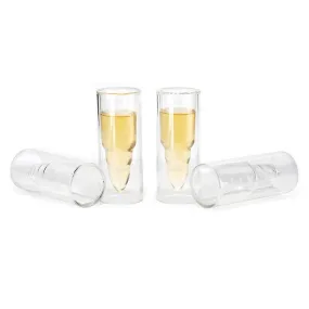 50 Caliber Shot Glasses Set - Set of 4 - Each holds 2 Ounces - Tactical Bullet Casings Shot Glasses by The Wine Savant by The Wine Savant