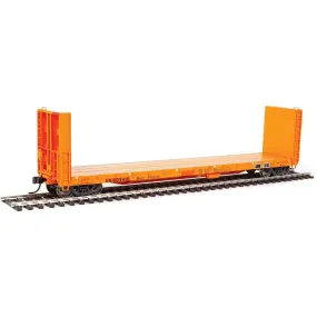 50' CC&F Bulkhead Flatcar - Ready to Run -- Canadian National #603410 (orange patch)