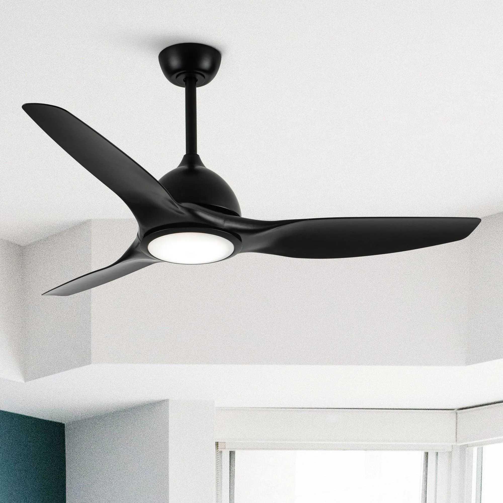 52" Vaczon 3 Blades Ceiling Fan with LED Light and Remote Control