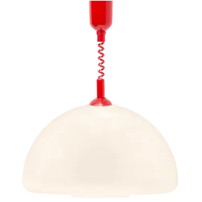 60's OPALINE RETRACTABLE CORD LIGHT