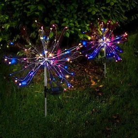 90 LED Starburst Solar Lights Multiple Colours