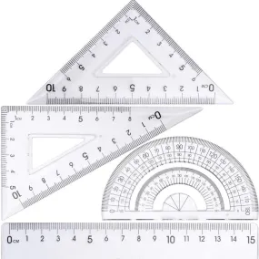 A  Homework Math/Geometry Set - 4 Pieces