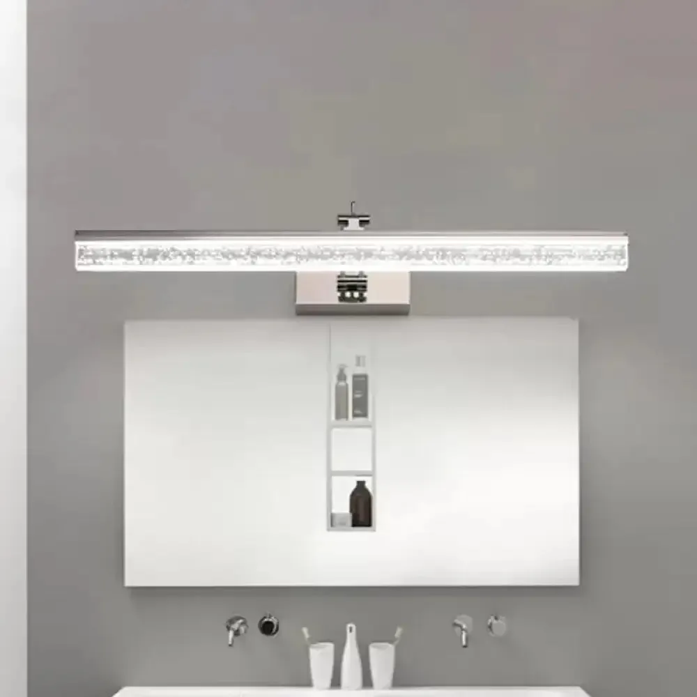 Adjustable LED Vanity Light in Modern Chrome - Acrylic Linear Design, Warm/White Light Option - 16"/23.5"/31.5" Wide