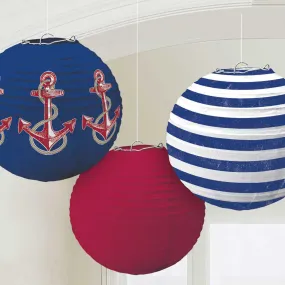 Anchors Aweigh Paper Lanterns 3pcs