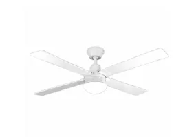 Arlec 120cm White 4 Blade Ceiling Fan (Fan Only) - CSF122WRO