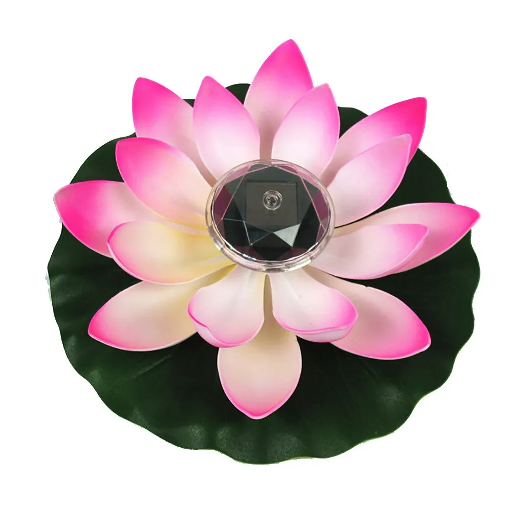 Artificial Lotus Shape Solar Light