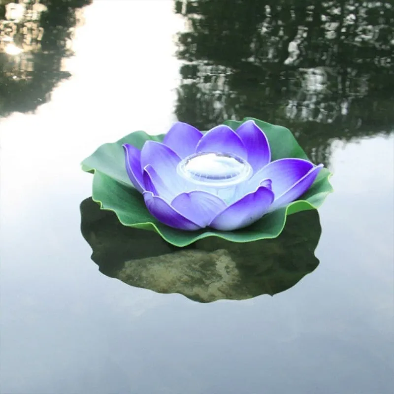 Artificial Lotus Shape Solar Light