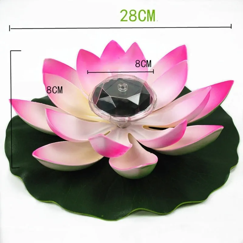 Artificial Lotus Shape Solar Light