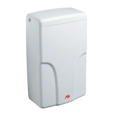 ASI® 0196-1-00 TURBO-Pro™ Hand Dryer - White Steel Cover High-Speed Automatic HEPA Surface-Mounted ADA Compliant 120V