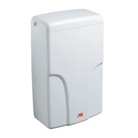 ASI® 0196-1-00 TURBO-Pro™ Hand Dryer - White Steel Cover High-Speed Automatic HEPA Surface-Mounted ADA Compliant 120V