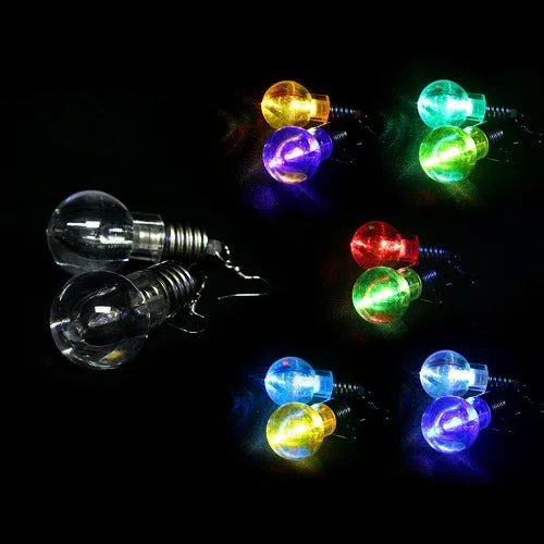 Assorted LED Light Up Bulb Earrings