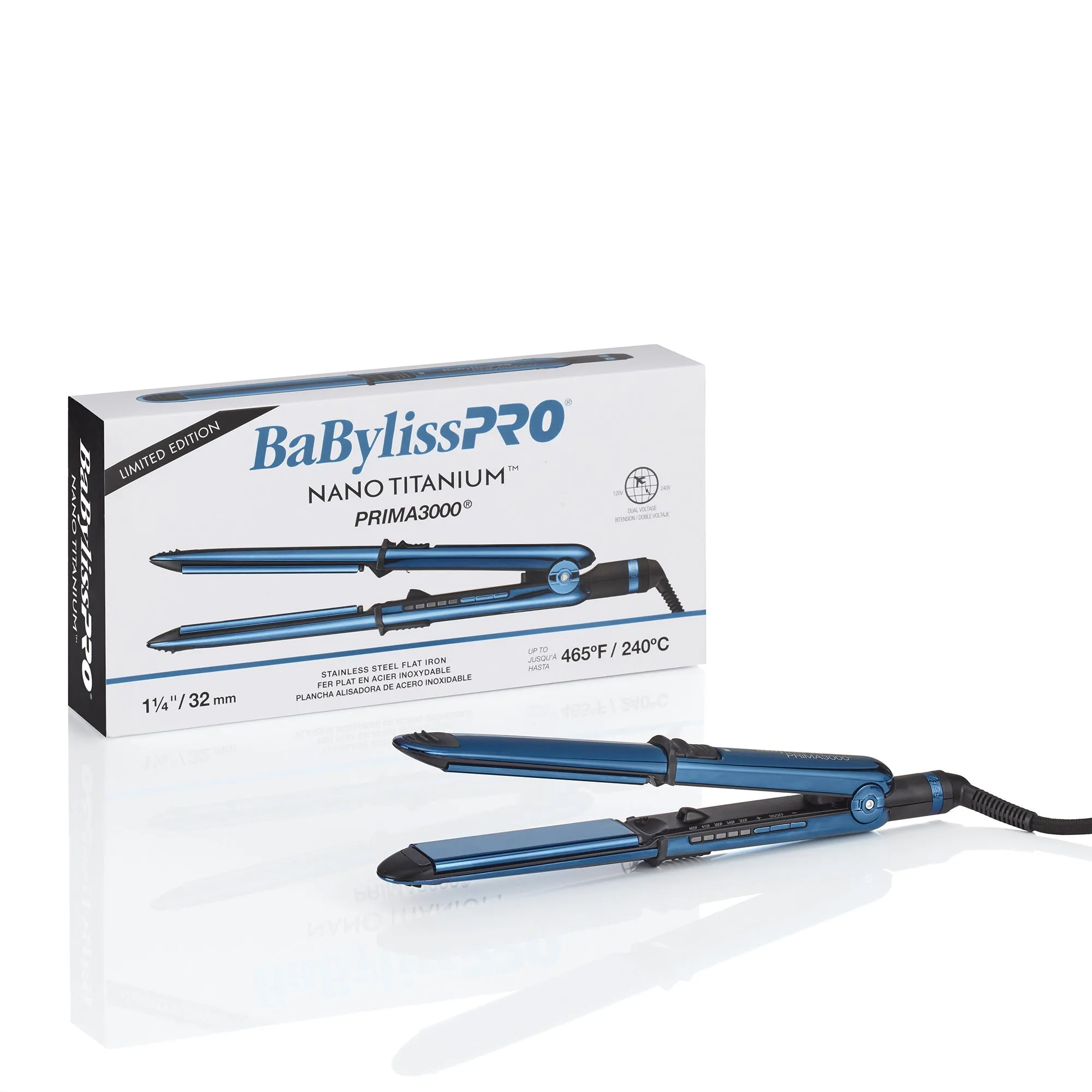 Babylisspro Limited Edition Nano Titanium Prima3000 1 1/4" Styling Iron - Item No. BNTMB3000TUC