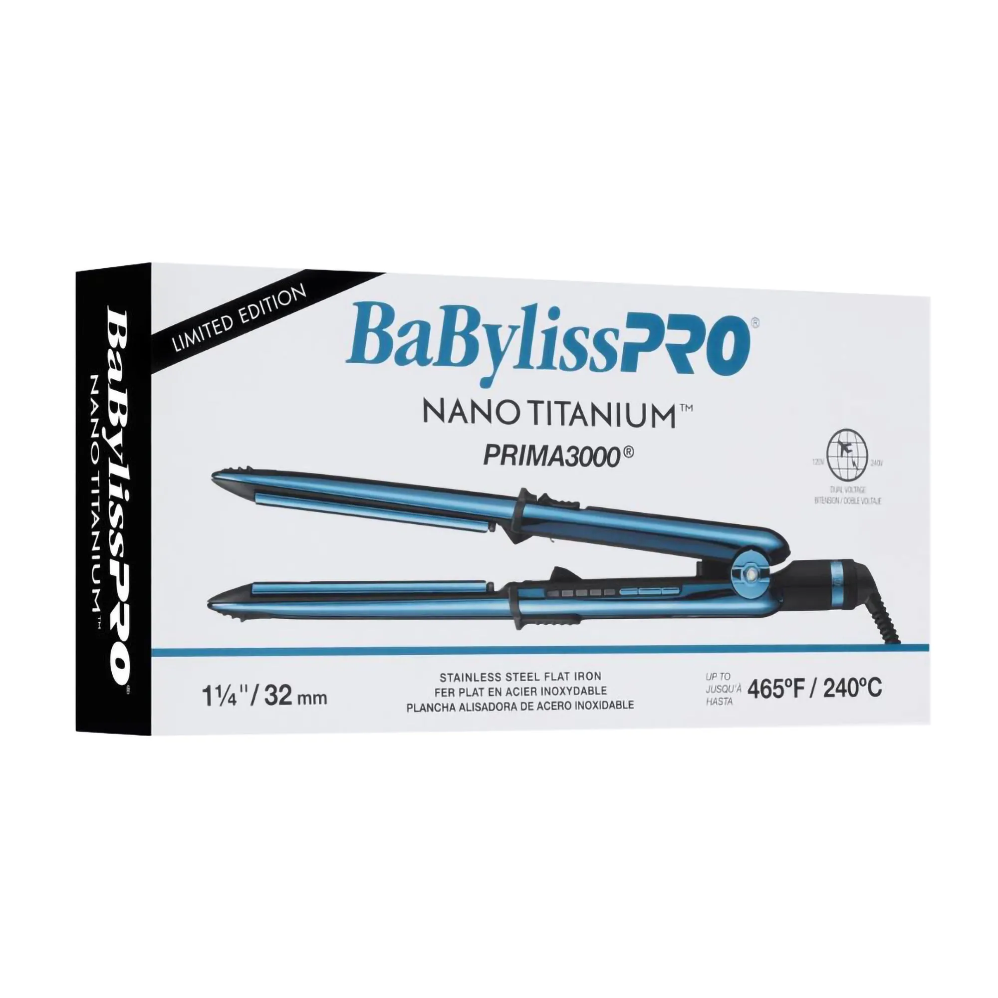 Babylisspro Limited Edition Nano Titanium Prima3000 1 1/4" Styling Iron - Item No. BNTMB3000TUC