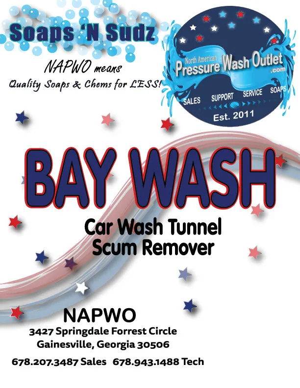 BAY WASH CAR WASH TUNNEL SCUM REMOVER by SOAPS 'N SUDZ