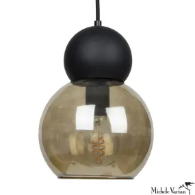 Black Double Bubble Light Fixture