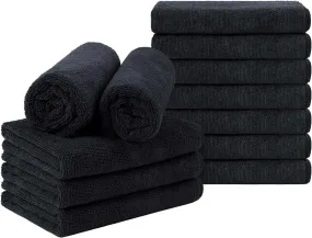 Black Salon Towel, Pack of 12