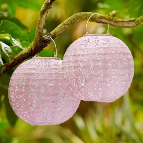 Boho Pink Outdoor Solar Lanterns