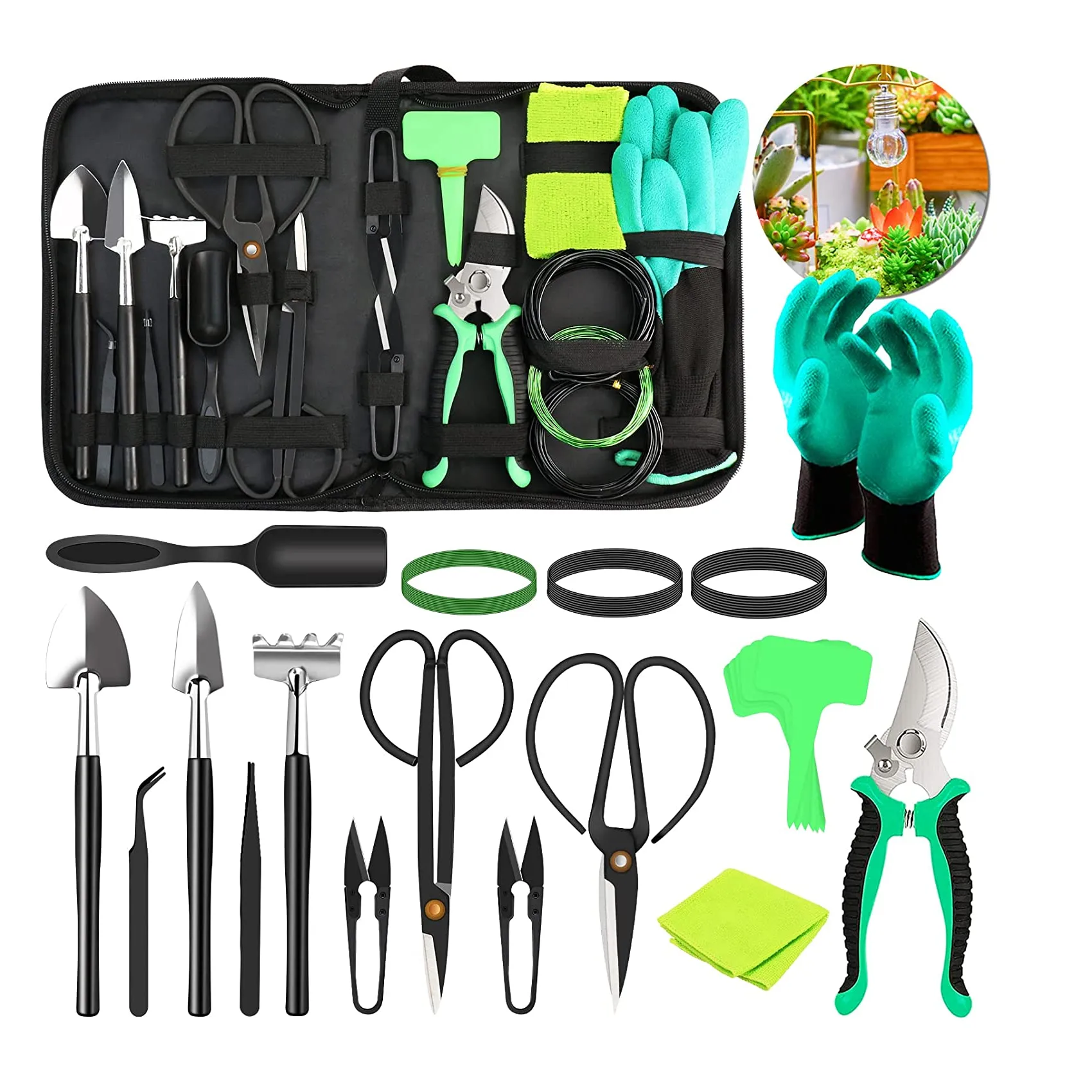 Bonsai Tools Kit | Kit Tools for Beginners 24 Pieces