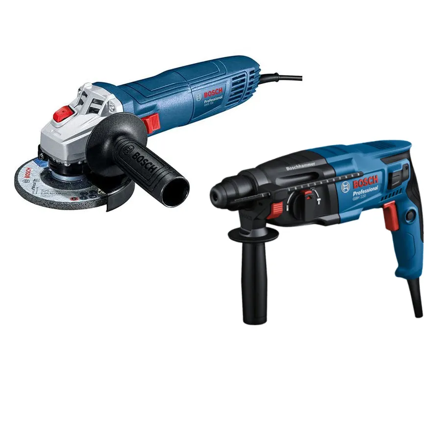 Bosch Professional | Rotary Hammer Drill GBH 220   GWS 700 Grinder