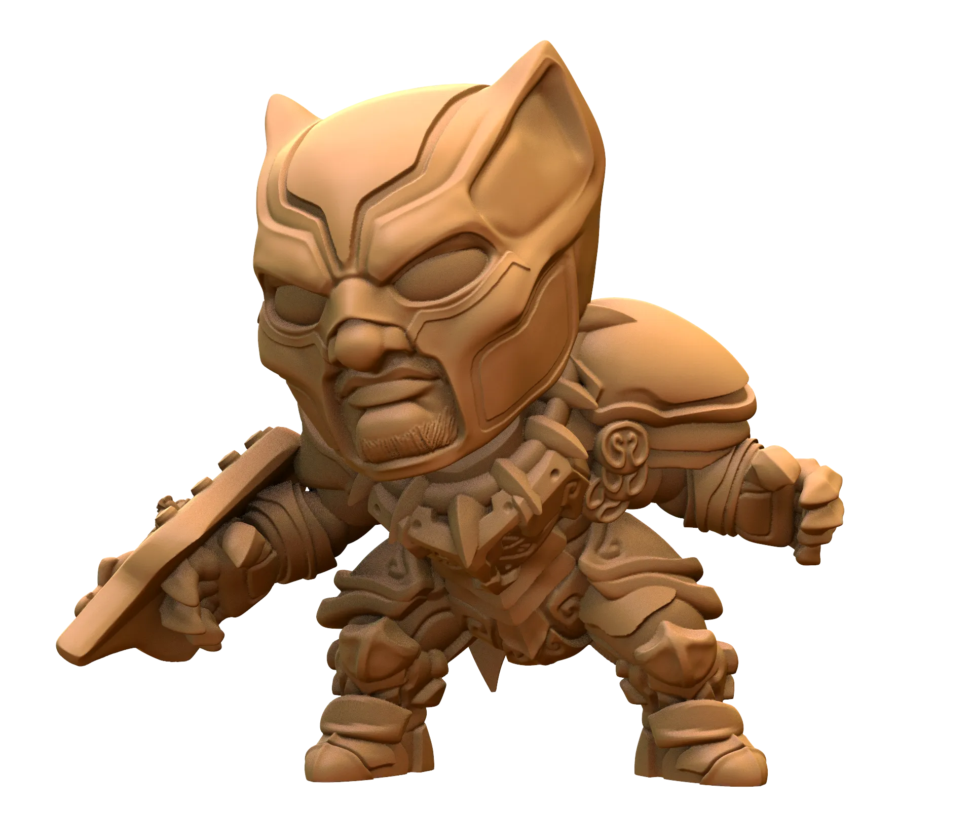 Capsule Chibi - Black Panther Knight (Hammer Shield)