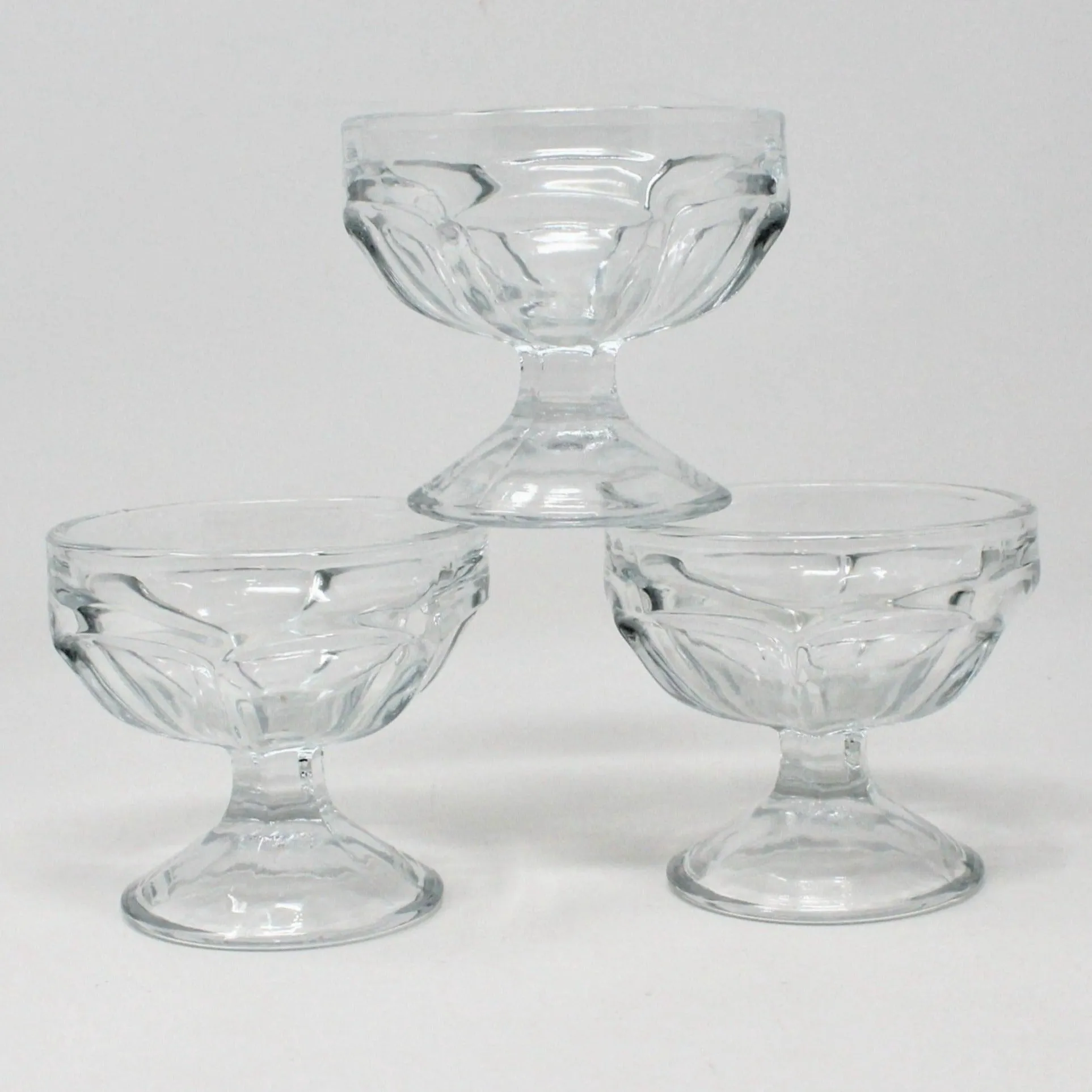 Champagne / Low Sherbet, Libbey Canada - Clear, Footed, Set of 3, SOLD