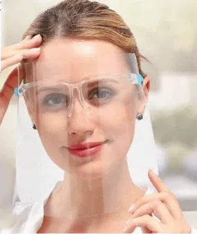 Clear Face Shield with Glasses Frame