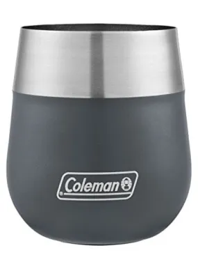 Coleman Claret Insulated Stainless Steel Wine Glass, Slate, 13 oz.