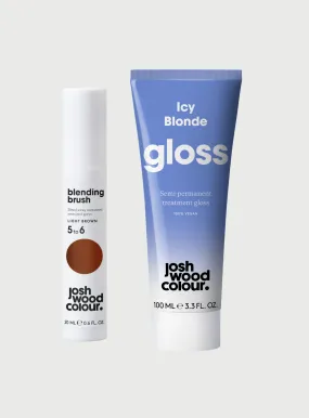 Colour Extender Kit: Brown Blending Brush & Icy Gloss