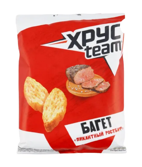 Croutons "Khrusteam" with taste of spicy roast beef 100g