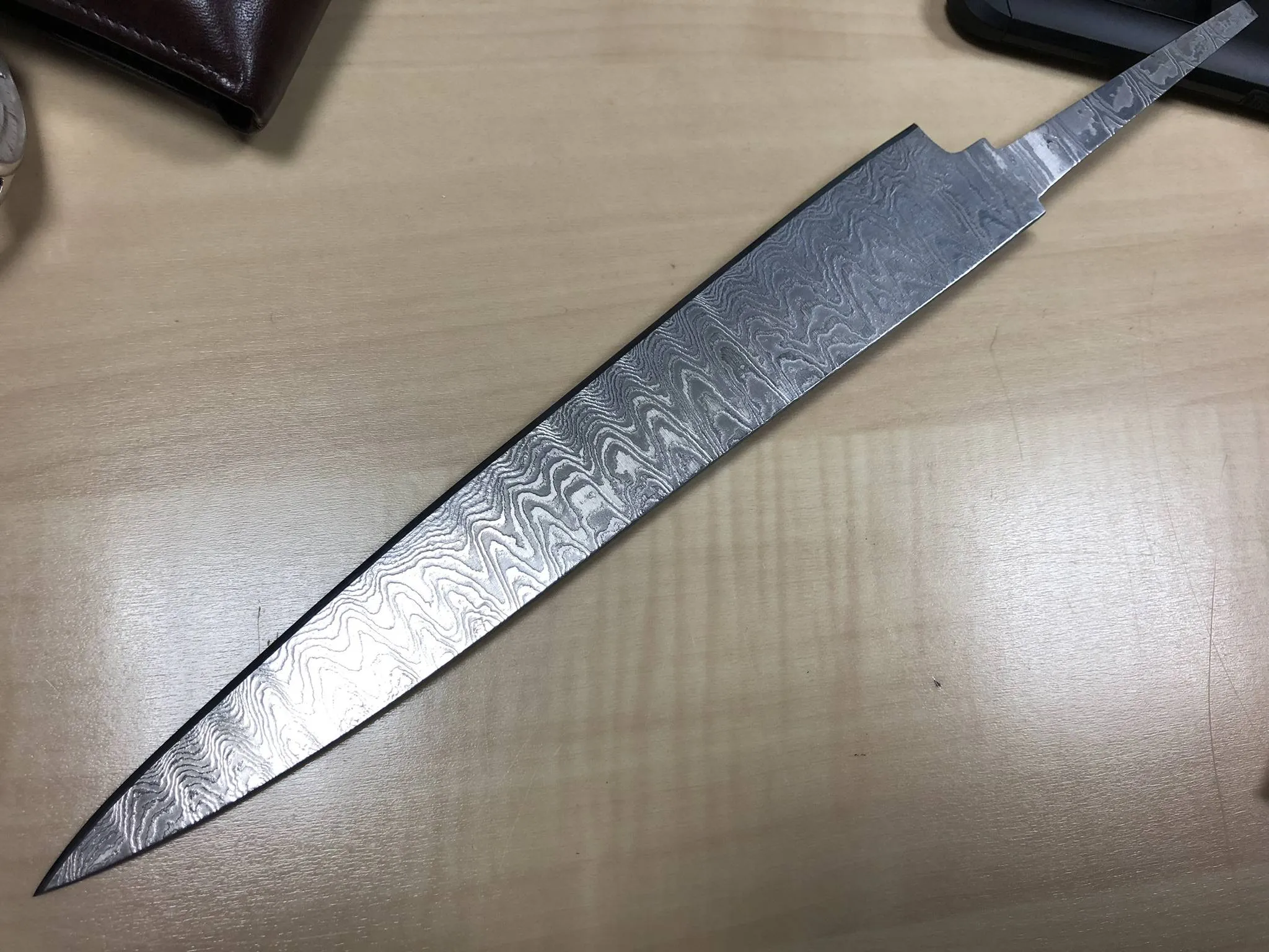 Damascus Steel Chef Knife Blank