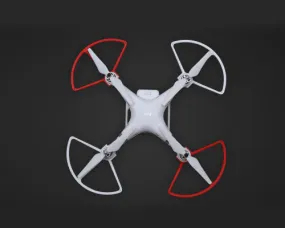 DJI Quick-release Propeller Guard 4 Pcs for Phantom 3 - White Red