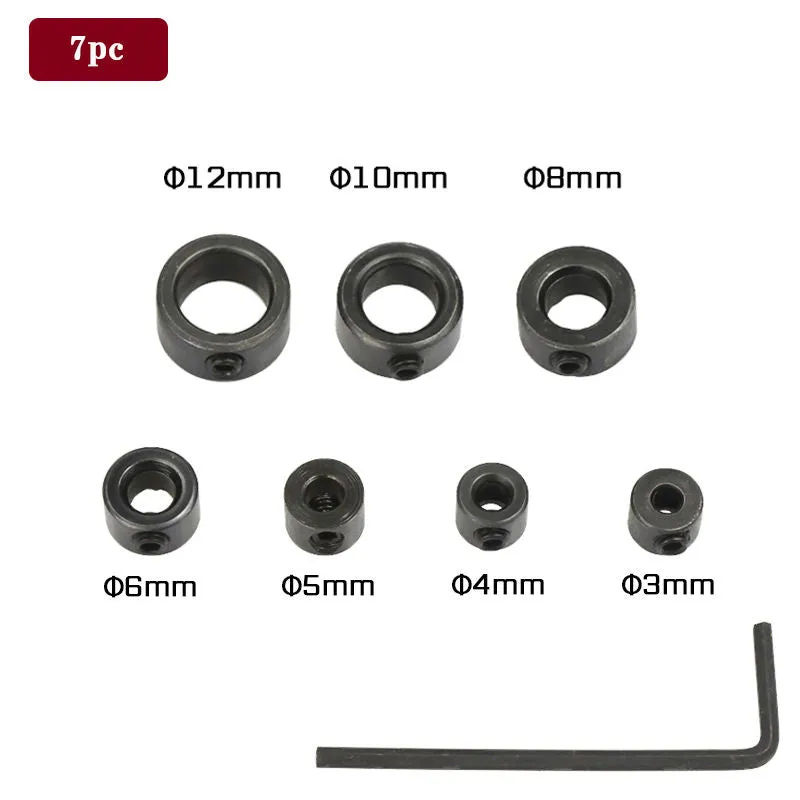 Drill Bit Limit Ring Set for Precise Woodworking Adjustments