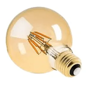 E27 6w G125 Led Filament Bulb 2200k Tinted