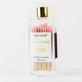 Everything is Fine - Glass Bottle Matches