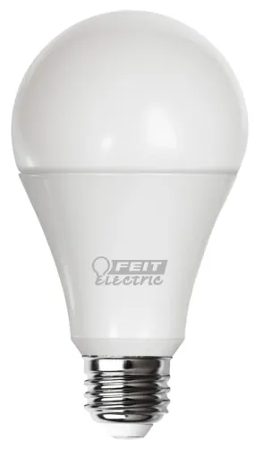 Feit Electric OM150DM/830/LED LED Bulb, General Purpose, A21 Lamp, 150 W Equivalent, E26 Lamp Base, Dimmable, White :EA: QUANTITY: 4