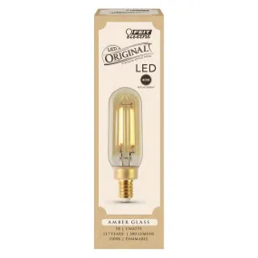 Feit LED T8 E12 (Candelabra) LED Bulb Amber 40 Watt Equivalence 1 pk