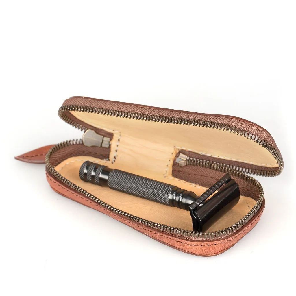 Fendrihan Ultimate Full Zip Leather Safety Razor Case by Ruitertassen