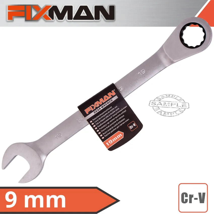 FIXMAN FIXMAN COMBINATION RATCHETING WRENCH 9MM FIX B1302