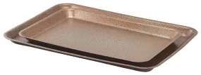 Galvanised Steel Tray 37x26.5x2cm Hammered Copper