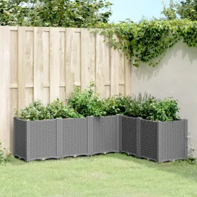 Garden Planter Light Grey 160x120x53 cm PP