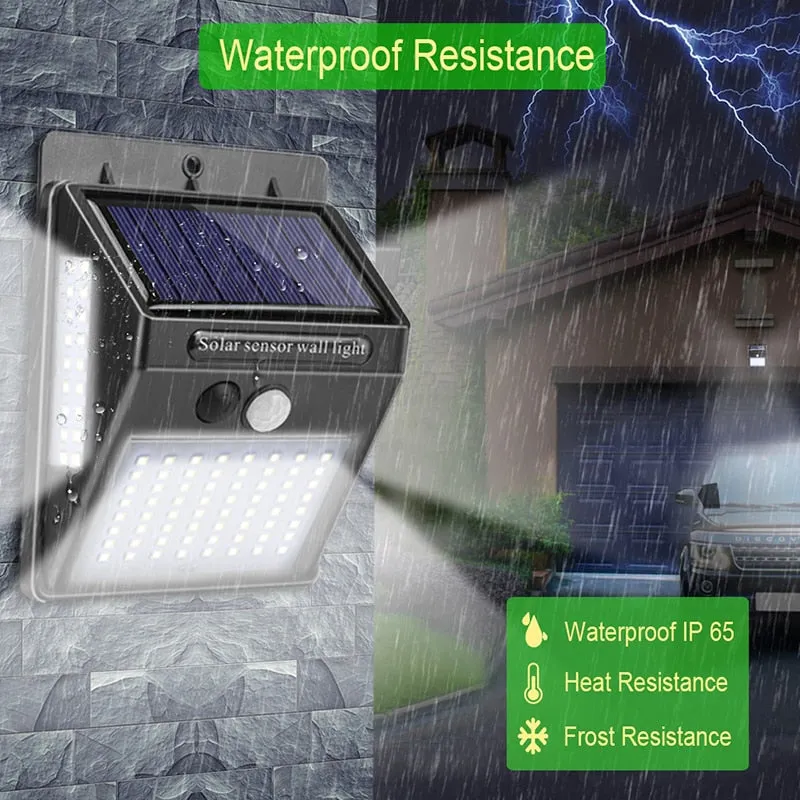 Garden Solar Lamp with PIR Motion Sensor LED