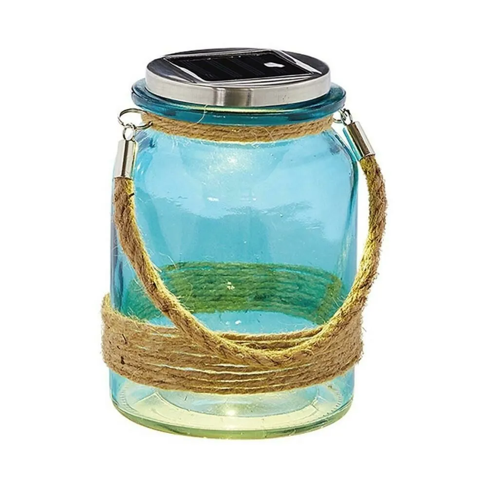 Glass Mason Jar Garden Solar Lantern - Assorted Colours